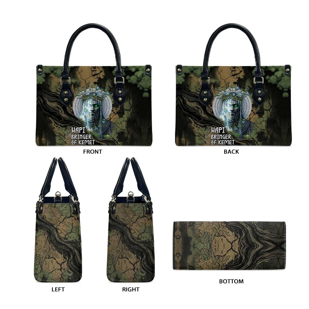 Hapi Egyptian Leather Bag Bringer of Kemet Nature Spirit Flowing Water and Earth Harmony