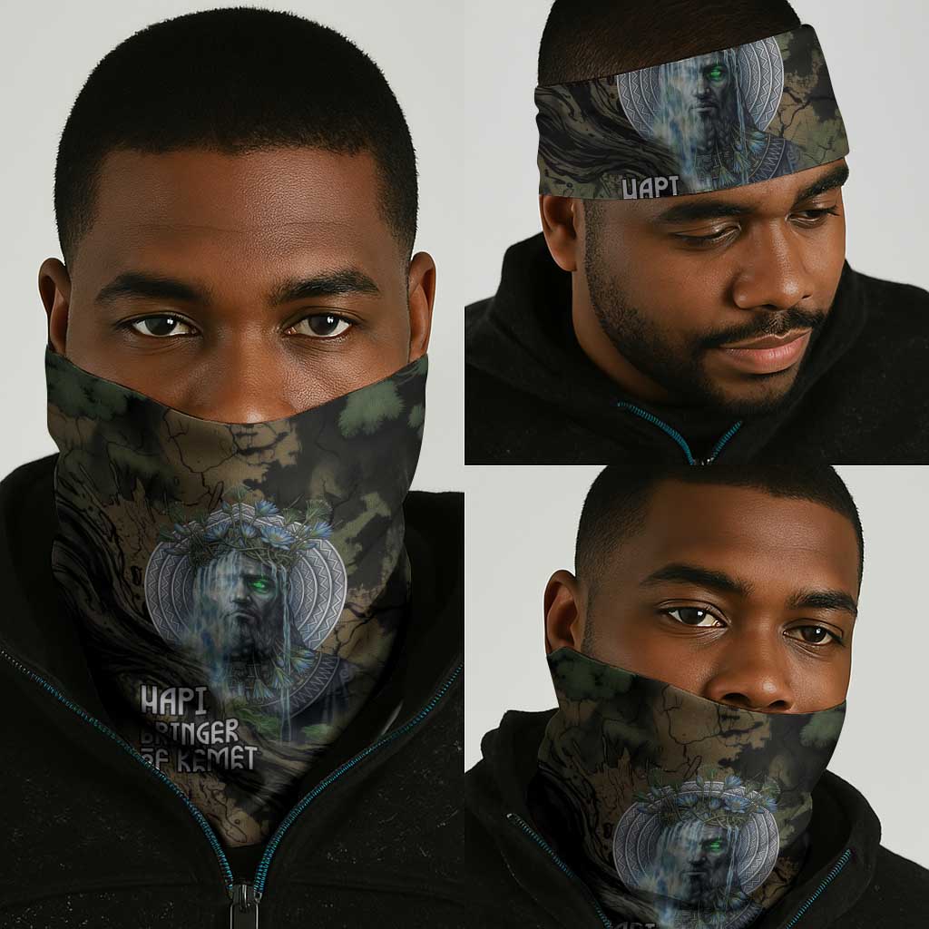 Hapi Egyptian Neck Gaiter Bringer of Kemet Nature Spirit Flowing Water and Earth Harmony