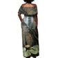 Hapi Egyptian Off Shoulder Maxi Dress Bringer of Kemet Nature Spirit Flowing Water and Earth Harmony