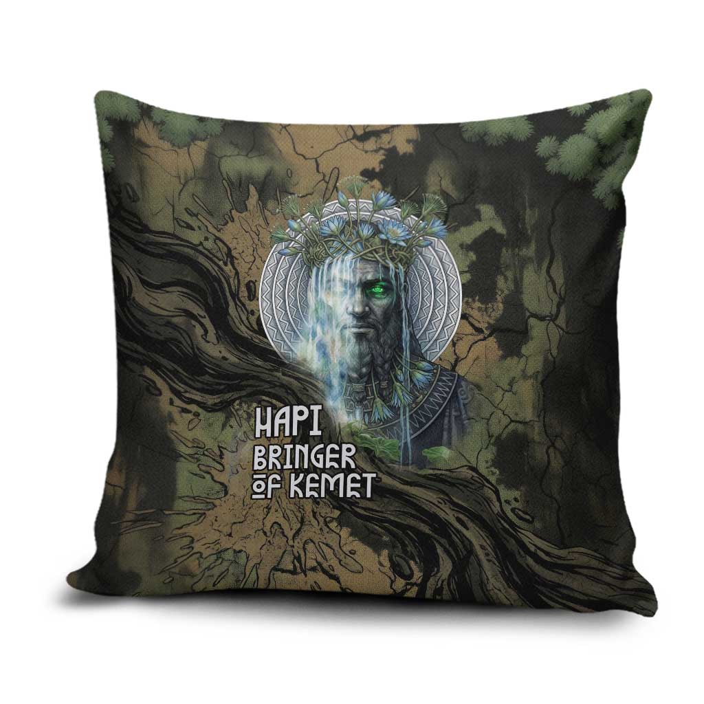 Hapi Egyptian Pillow Cover Bringer of Kemet Nature Spirit Flowing Water and Earth Harmony