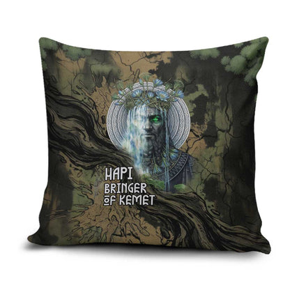Hapi Egyptian Pillow Cover Bringer of Kemet Nature Spirit Flowing Water and Earth Harmony