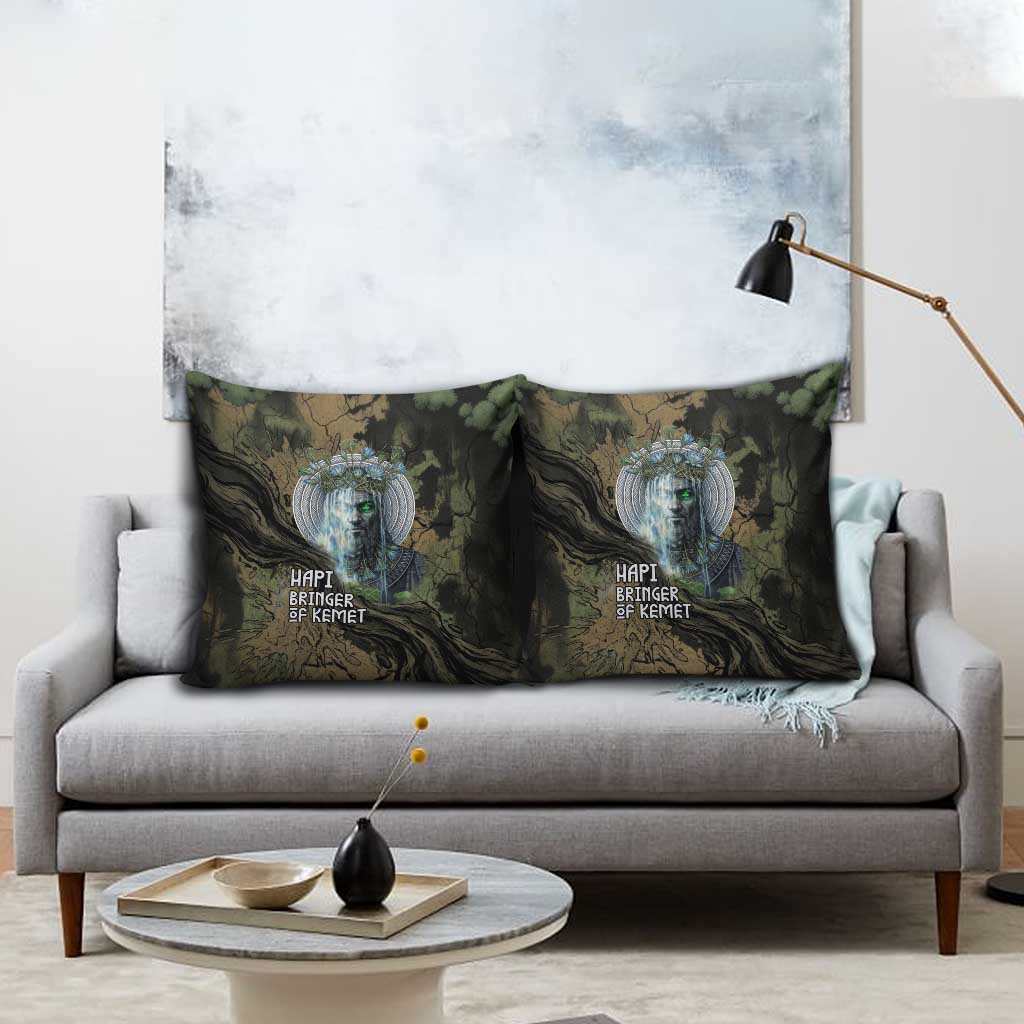 Hapi Egyptian Pillow Cover Bringer of Kemet Nature Spirit Flowing Water and Earth Harmony