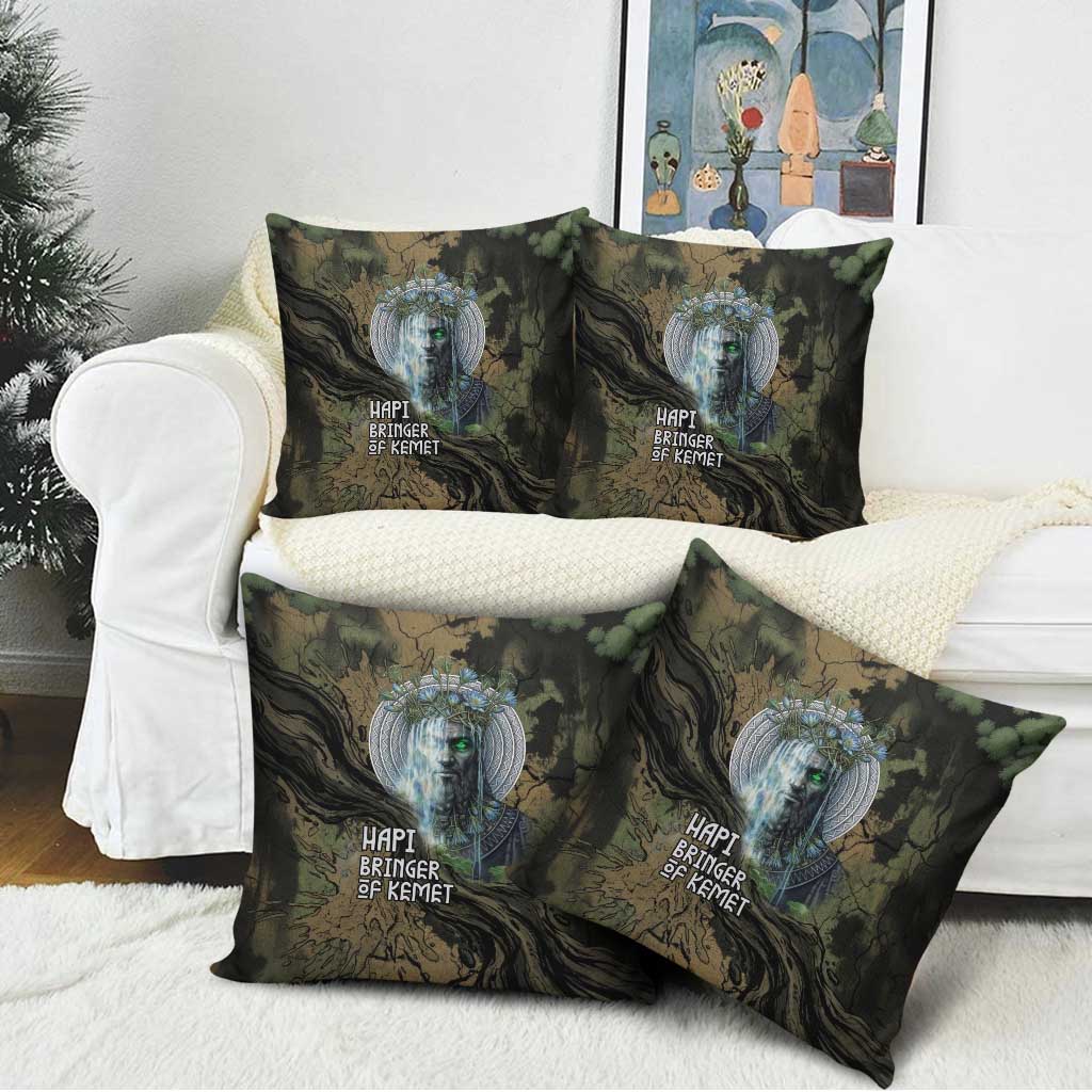 Hapi Egyptian Pillow Cover Bringer of Kemet Nature Spirit Flowing Water and Earth Harmony