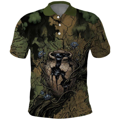 Hapi Egyptian Polo Shirt Bringer of Kemet Nature Spirit Flowing Water and Earth Harmony