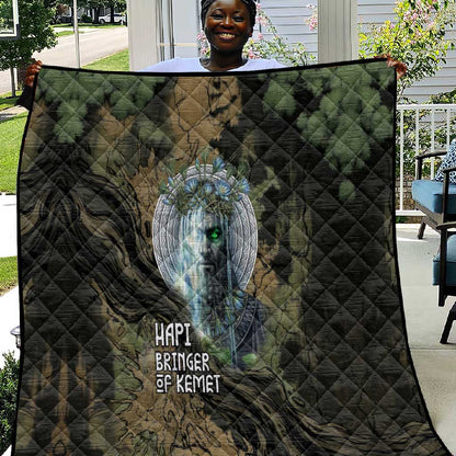 Hapi Egyptian Quilt Bringer of Kemet Nature Spirit Flowing Water and Earth Harmony