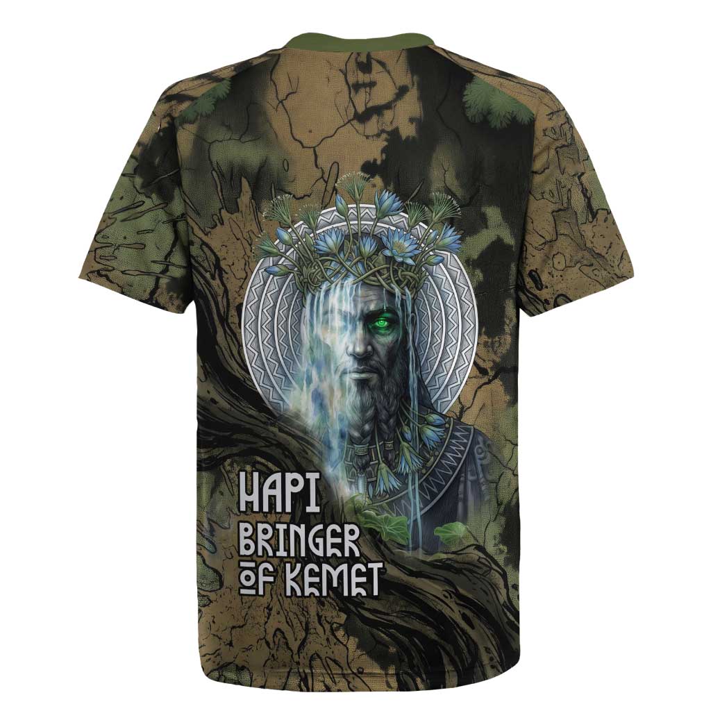 Hapi Egyptian Rugby Jersey Bringer of Kemet Nature Spirit Flowing Water and Earth Harmony