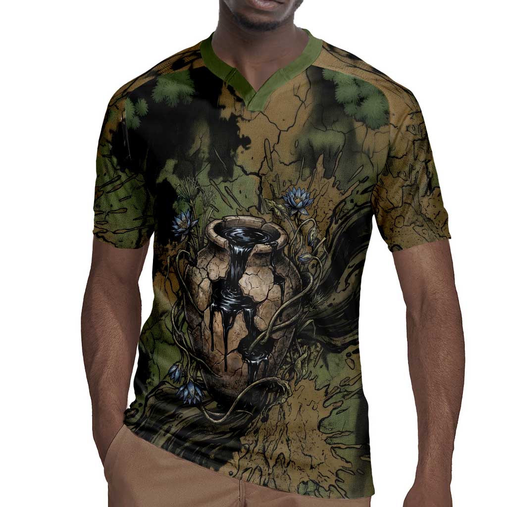 Hapi Egyptian Rugby Jersey Bringer of Kemet Nature Spirit Flowing Water and Earth Harmony