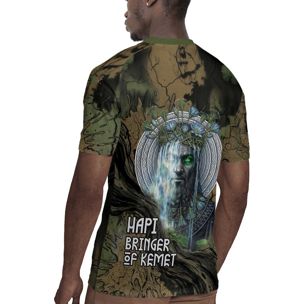 Hapi Egyptian Rugby Jersey Bringer of Kemet Nature Spirit Flowing Water and Earth Harmony