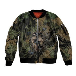 Hapi Egyptian Sleeve Zip Bomber Jacket Bringer of Kemet Nature Spirit Flowing Water and Earth Harmony