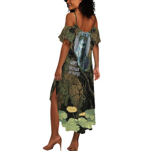 Hapi Egyptian Summer Maxi Dress Bringer of Kemet Nature Spirit Flowing Water and Earth Harmony