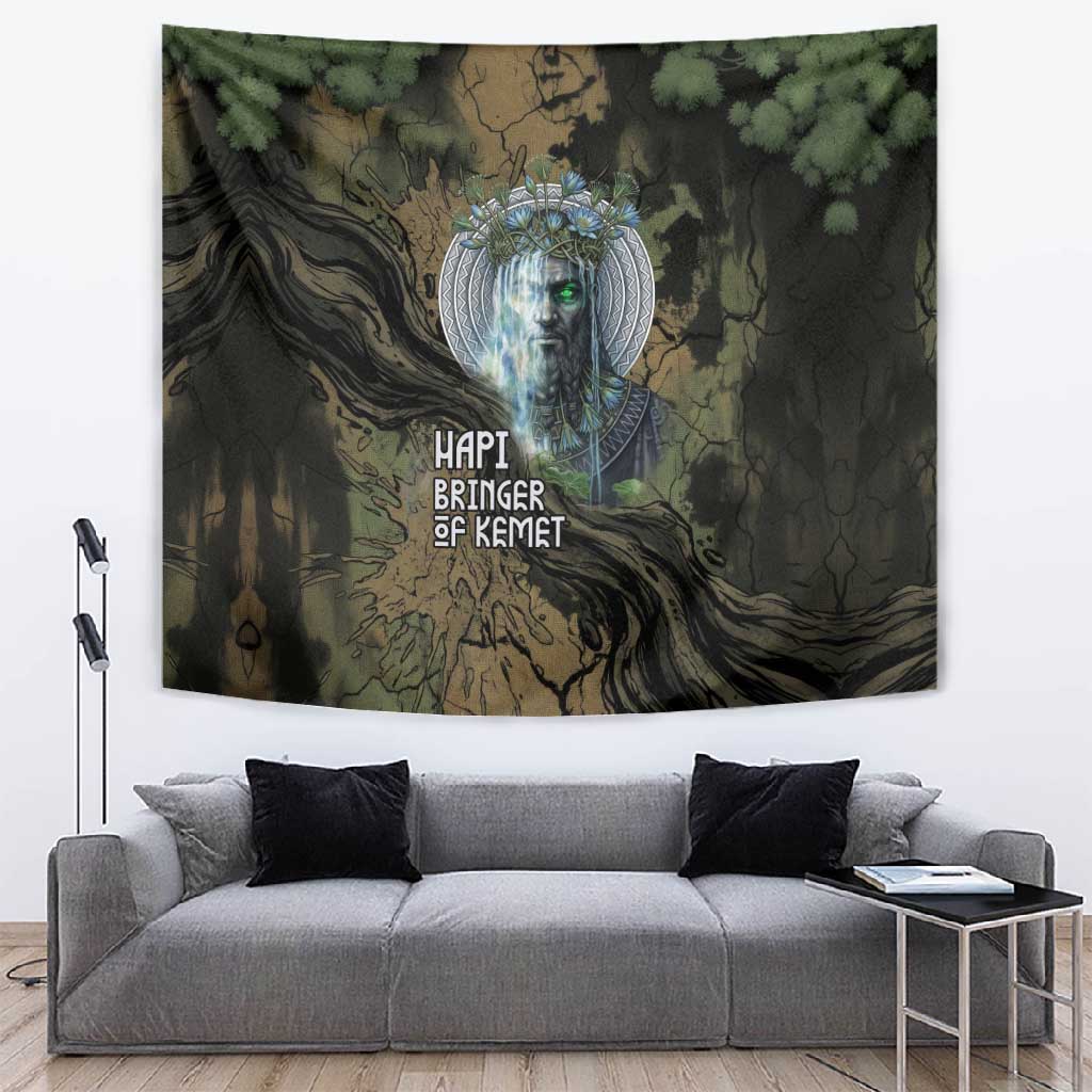 Hapi Egyptian Tapestry Bringer of Kemet Nature Spirit Flowing Water and Earth Harmony