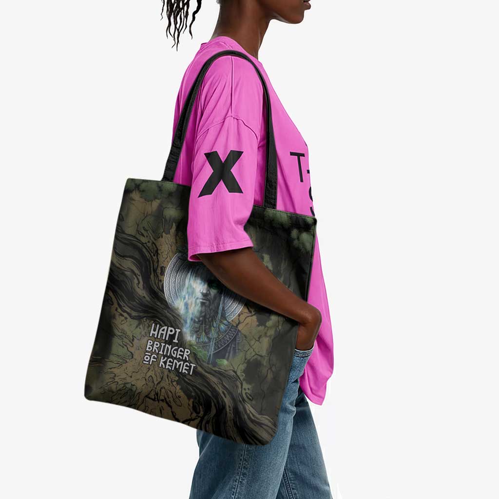 Hapi Egyptian Tote Bag Bringer of Kemet Nature Spirit Flowing Water and Earth Harmony