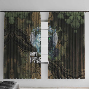Hapi Egyptian Window Curtain Bringer of Kemet Nature Spirit Flowing Water and Earth Harmony