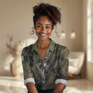 Hapi Egyptian Women Casual Shirt Bringer of Kemet Nature Spirit Flowing Water and Earth Harmony