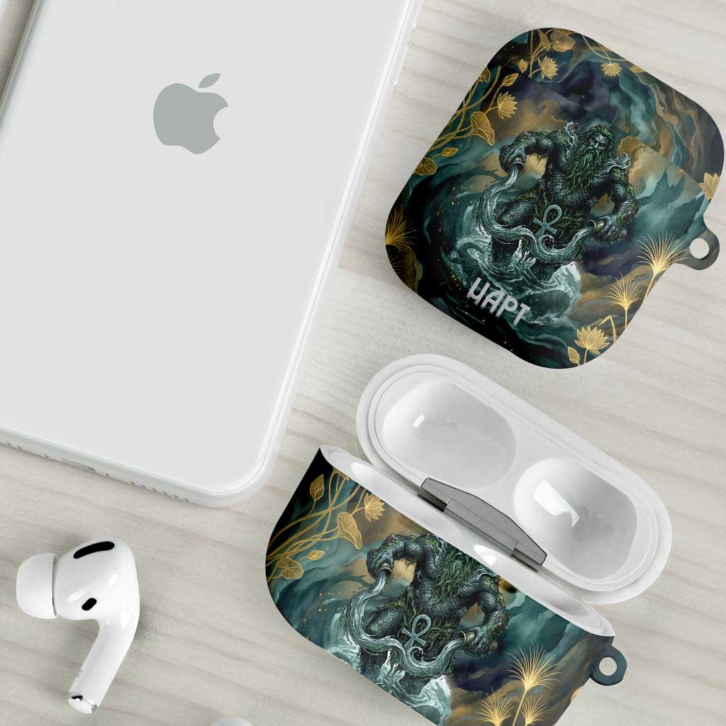 Egyptian Hapi AirPods Case God of the Nile Ankh Symbol Lotus Flowers and Sacred River Energy