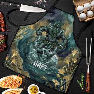 Egyptian Hapi Apron God of the Nile Ankh Symbol Lotus Flowers and Sacred River Energy