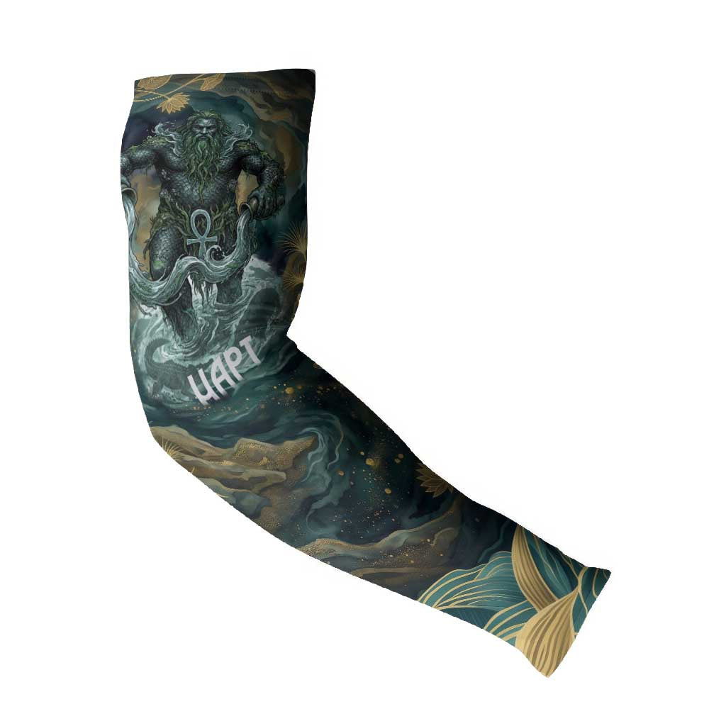 Egyptian Hapi Arm Sleeves God of the Nile Ankh Symbol Lotus Flowers and Sacred River Energy