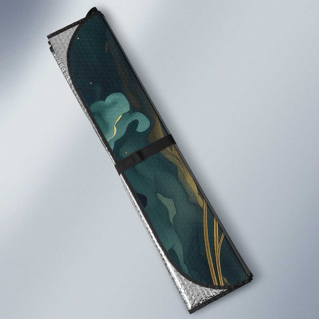 Egyptian Hapi Auto Sun Shade God of the Nile Ankh Symbol Lotus Flowers and Sacred River Energy