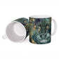 Egyptian Hapi Ceramic Mug God of the Nile Ankh Symbol Lotus Flowers and Sacred River Energy