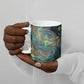 Egyptian Hapi Ceramic Mug God of the Nile Ankh Symbol Lotus Flowers and Sacred River Energy