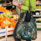 Egyptian Hapi Grocery Bag God of the Nile Ankh Symbol Lotus Flowers and Sacred River Energy