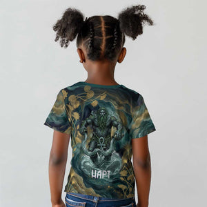 Egyptian Hapi Kid T shirt God of the Nile Ankh Symbol Lotus Flowers and Sacred River Energy