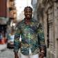Egyptian Hapi Long Sleeve Button Shirt God of the Nile Ankh Symbol Lotus Flowers and Sacred River Energy