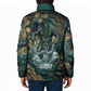 Egyptian Hapi Padded Jacket God of the Nile Ankh Symbol Lotus Flowers and Sacred River Energy