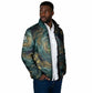 Egyptian Hapi Padded Jacket God of the Nile Ankh Symbol Lotus Flowers and Sacred River Energy