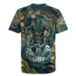 Egyptian Hapi Rugby Jersey God of the Nile Ankh Symbol Lotus Flowers and Sacred River Energy