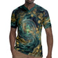 Egyptian Hapi Rugby Jersey God of the Nile Ankh Symbol Lotus Flowers and Sacred River Energy
