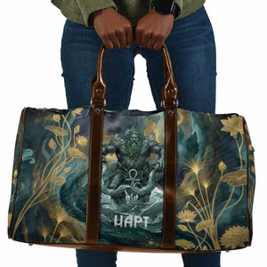 Egyptian Hapi Travel Bag God of the Nile Ankh Symbol Lotus Flowers and Sacred River Energy