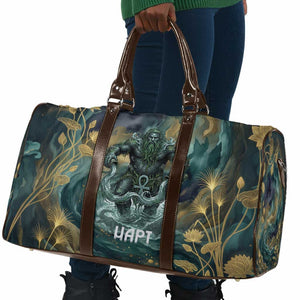 Egyptian Hapi Travel Bag God of the Nile Ankh Symbol Lotus Flowers and Sacred River Energy