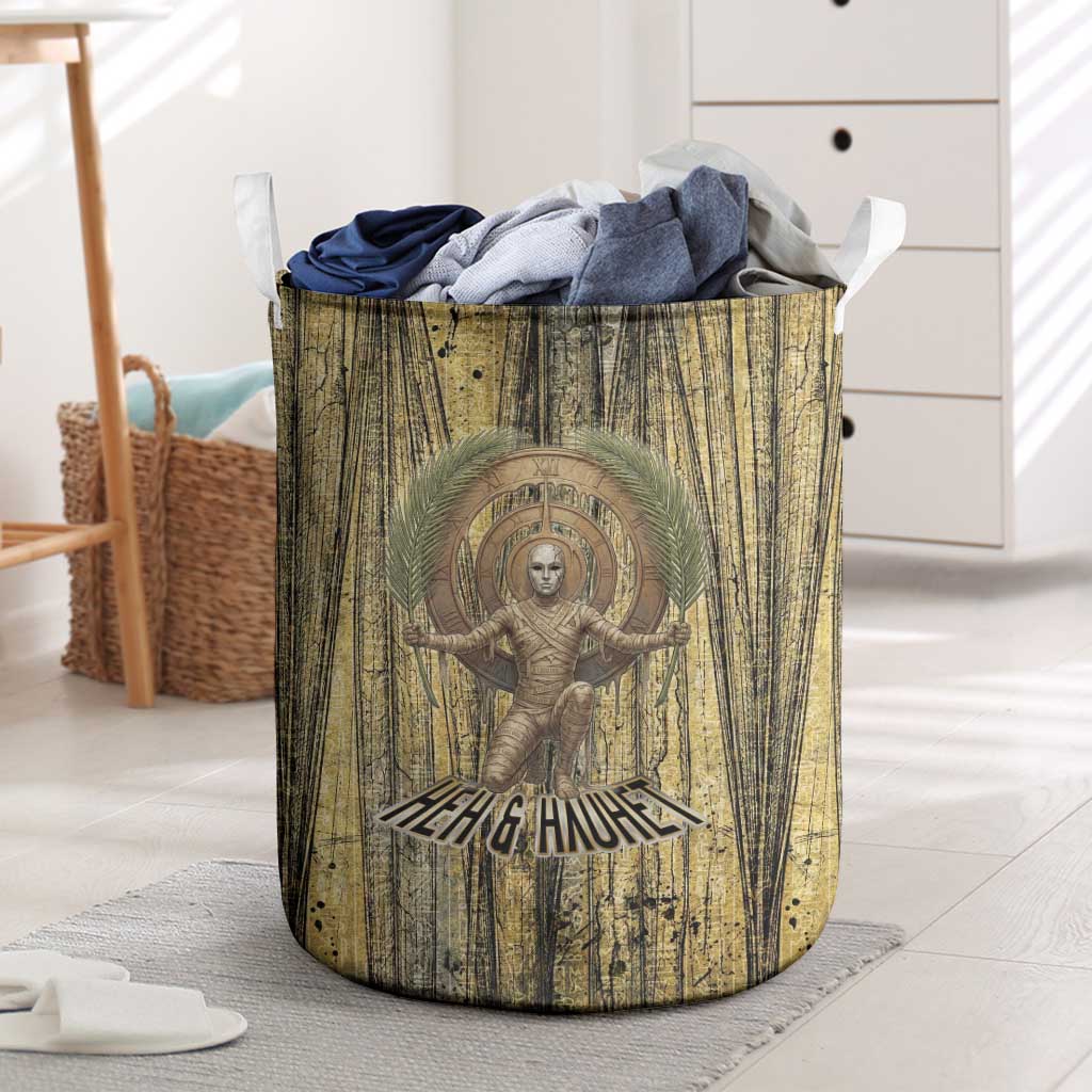 Heh and Hauhet Egyptian Laundry Basket Timeless Gods Design Infinity Serpent and Divine Balance Ancient