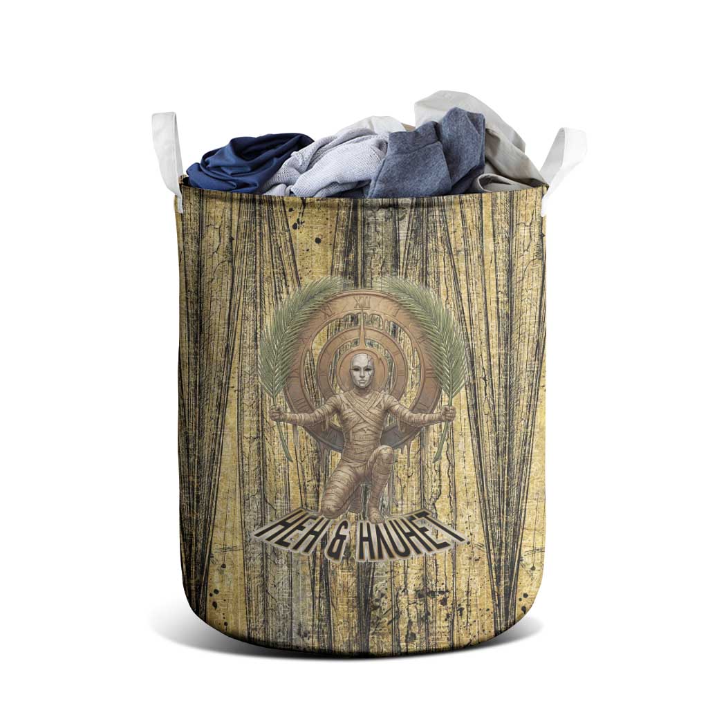Heh and Hauhet Egyptian Laundry Basket Timeless Gods Design Infinity Serpent and Divine Balance Ancient
