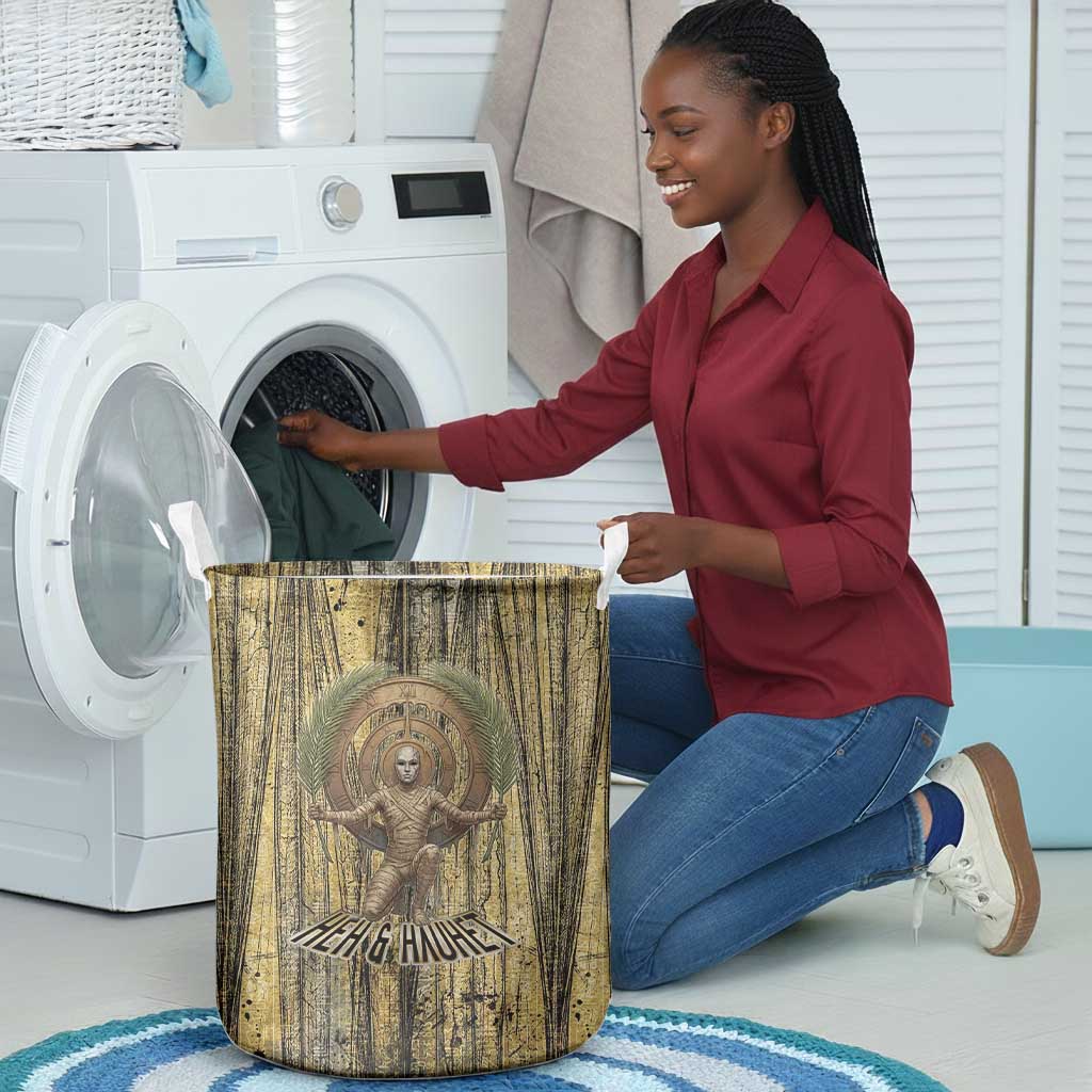 Heh and Hauhet Egyptian Laundry Basket Timeless Gods Design Infinity Serpent and Divine Balance Ancient