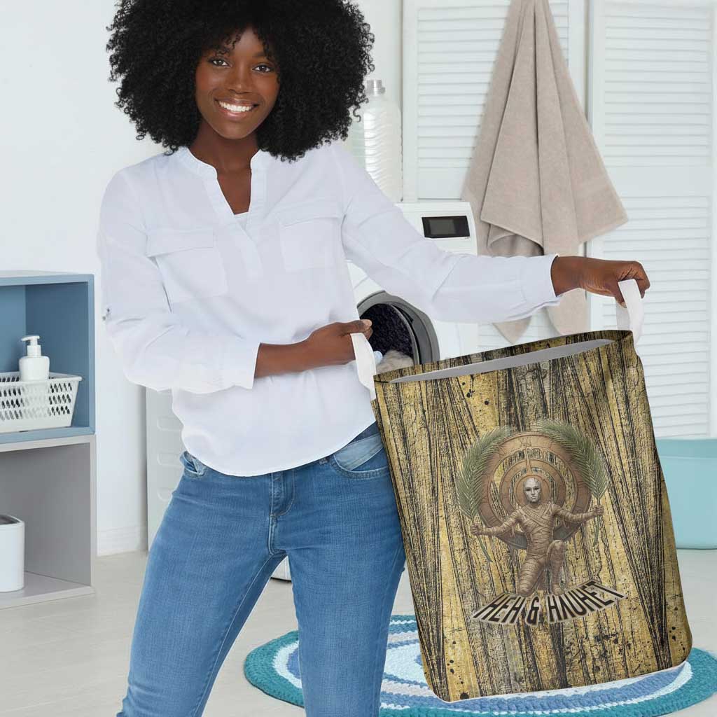 Heh and Hauhet Egyptian Laundry Basket Timeless Gods Design Infinity Serpent and Divine Balance Ancient