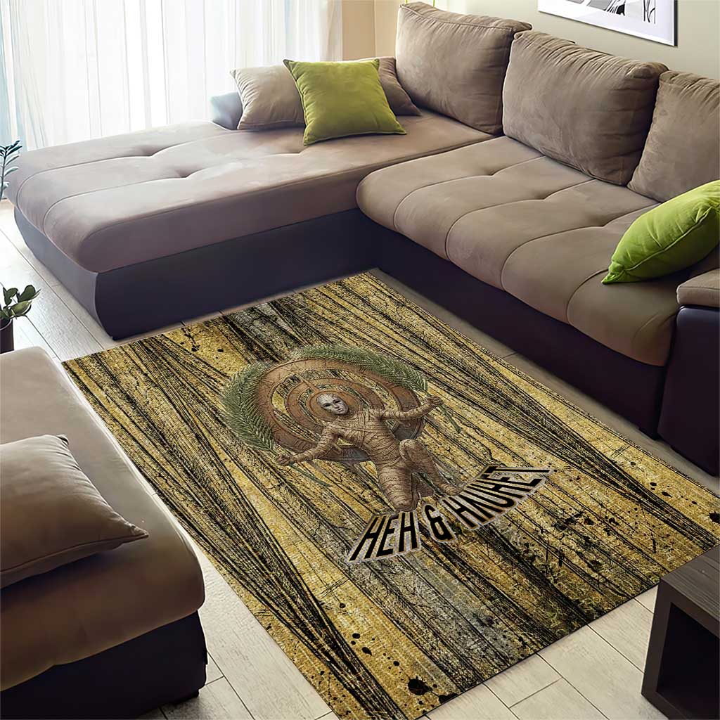 Heh and Hauhet Egyptian Area Rug Timeless Gods Design Infinity Serpent and Divine Balance Ancient