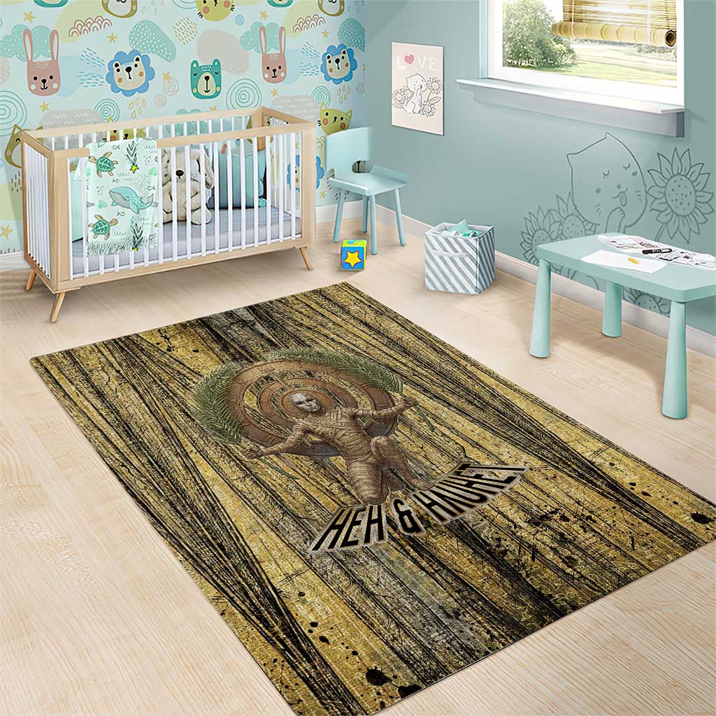 Heh and Hauhet Egyptian Area Rug Timeless Gods Design Infinity Serpent and Divine Balance Ancient