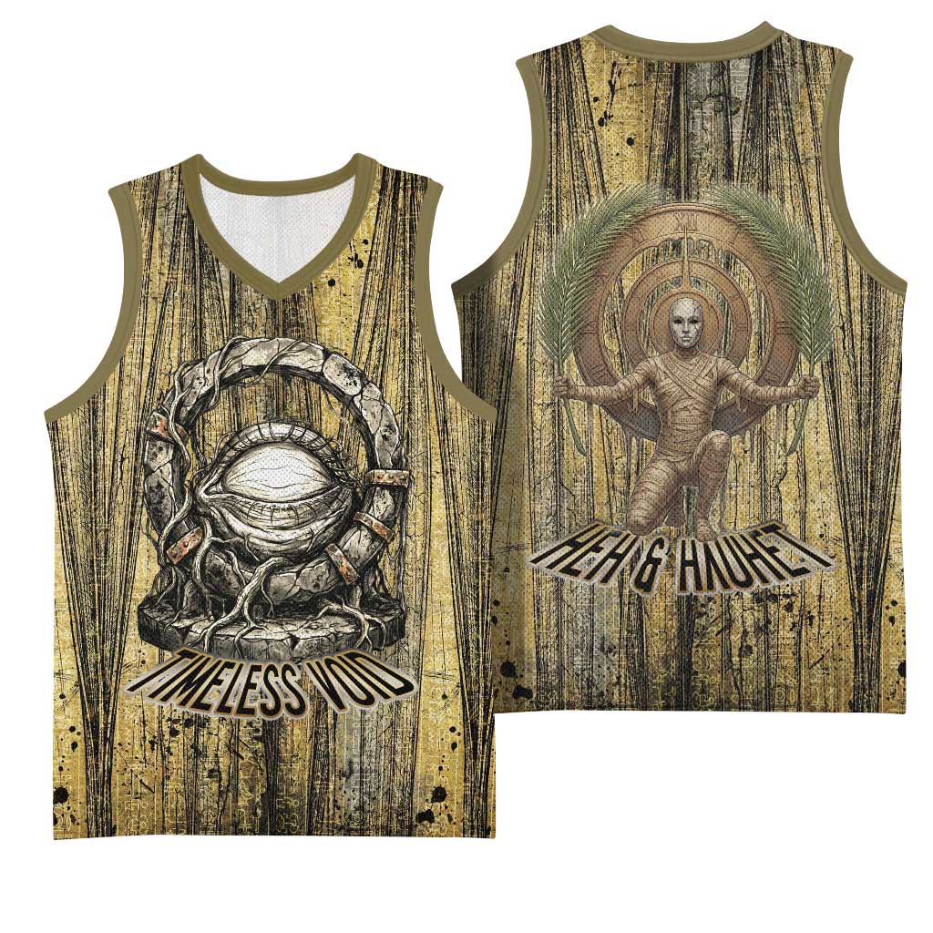 Heh and Hauhet Egyptian Basketball Jersey Timeless Gods Design Infinity Serpent and Divine Balance Ancient