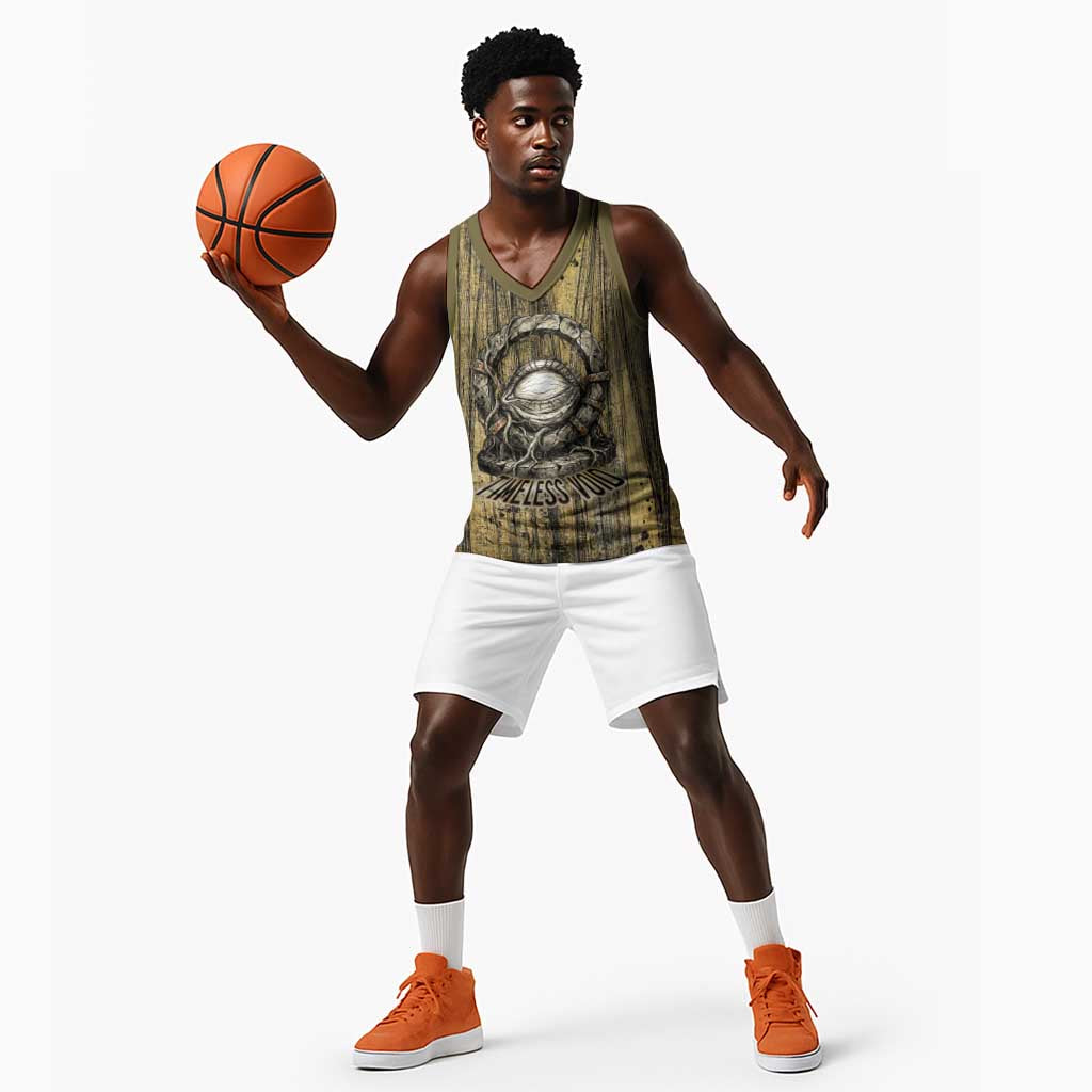 Heh and Hauhet Egyptian Basketball Jersey Timeless Gods Design Infinity Serpent and Divine Balance Ancient