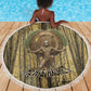 Heh and Hauhet Egyptian Beach Blanket Timeless Gods Design Infinity Serpent and Divine Balance Ancient