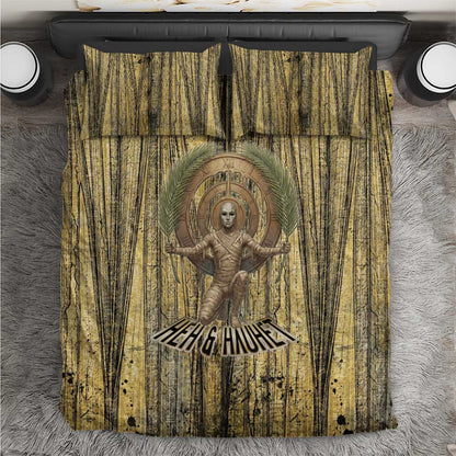 Heh and Hauhet Egyptian Bedding Set Timeless Gods Design Infinity Serpent and Divine Balance Ancient