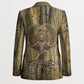 Heh and Hauhet Egyptian Blazer Timeless Gods Design Infinity Serpent and Divine Balance Ancient