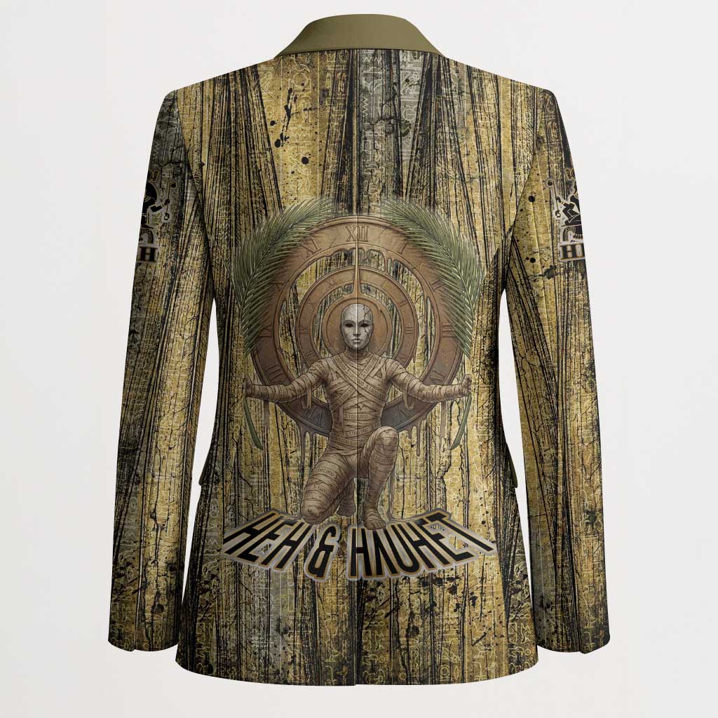 Heh and Hauhet Egyptian Blazer Timeless Gods Design Infinity Serpent and Divine Balance Ancient