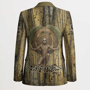 Heh and Hauhet Egyptian Blazer Timeless Gods Design Infinity Serpent and Divine Balance Ancient