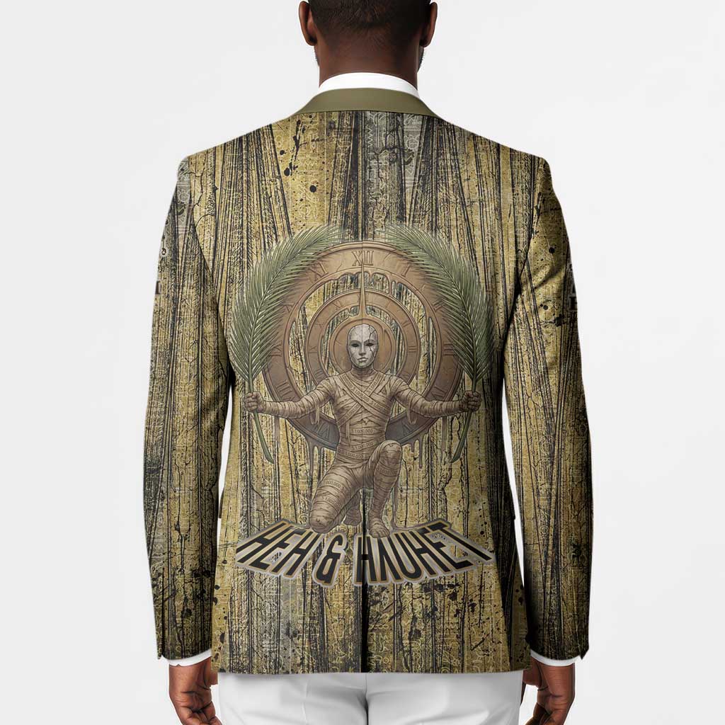 Heh and Hauhet Egyptian Blazer Timeless Gods Design Infinity Serpent and Divine Balance Ancient