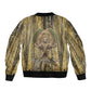 Heh and Hauhet Egyptian Bomber Jacket Timeless Gods Design Infinity Serpent and Divine Balance Ancient