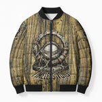 Heh and Hauhet Egyptian Bomber Puffer Jacket Timeless Gods Design Infinity Serpent and Divine Balance Ancient
