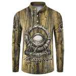 Heh and Hauhet Egyptian Button Sweatshirt Timeless Gods Design Infinity Serpent and Divine Balance Ancient